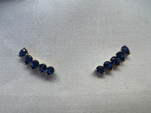 Blue Sapphire Ear Crawlers